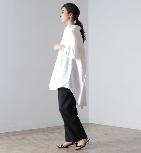 Demi-Luxe BEAMS 「AK+1 / スーパーブラック ストレートパンツ」|スラックス|