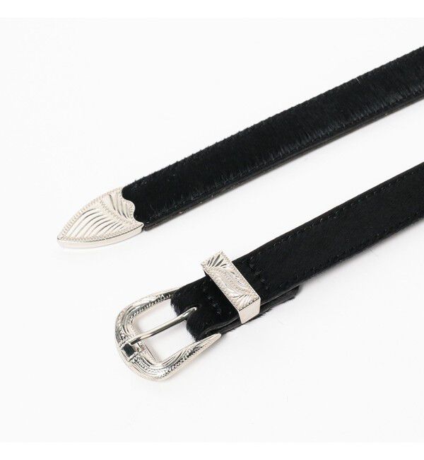 Ray BEAMS 「ART-BROWN / ヘアー カーフ ベルト」|ベルト|