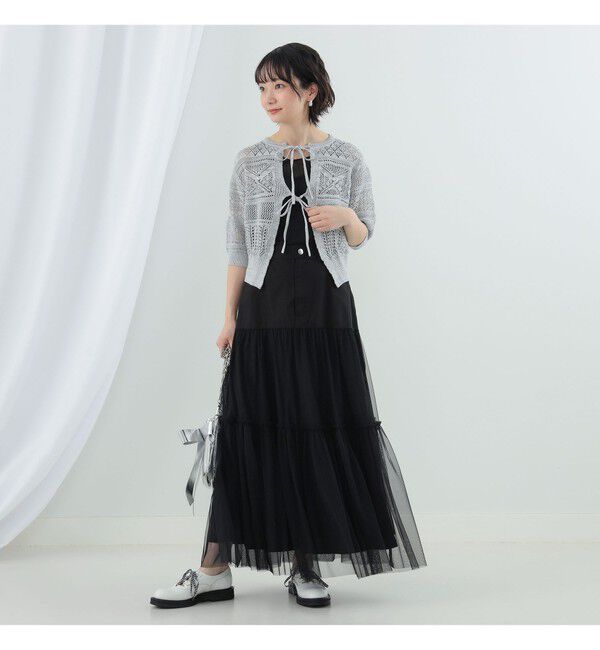 Ray BEAMS 「チュール キリカエ ティアード スカート」|スカート|