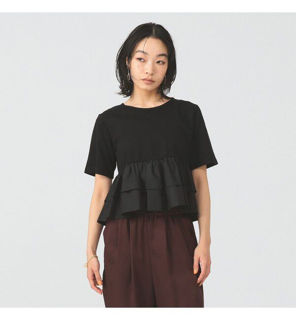 Ray BEAMS 「ティアード キリカエ クルーネック Tシャツ」|Tシャツ・カットソー|