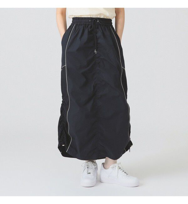 Ray BEAMS 「ストライプ キリカエ トラックスカート」|スカート|