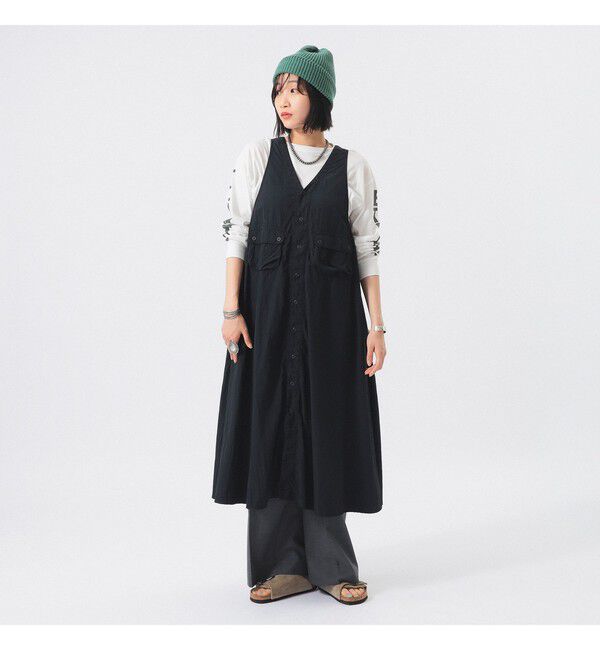 BEAMSBOY「ナイロン タッサー C-1 ノースリーブ ワンピース」|ワンピース|