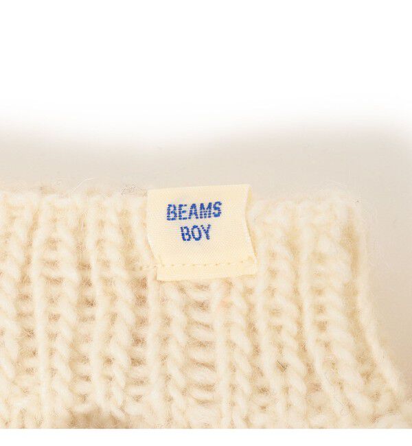 BEAMSBOY「手編み フラワー刺繍 ミトン」|手袋|