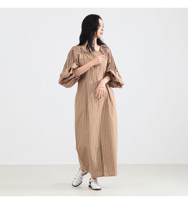 Demi-Luxe BEAMS 「ne Quittez pas / ポプリン タック ロングスリーブ ワンピース」|ワンピース|