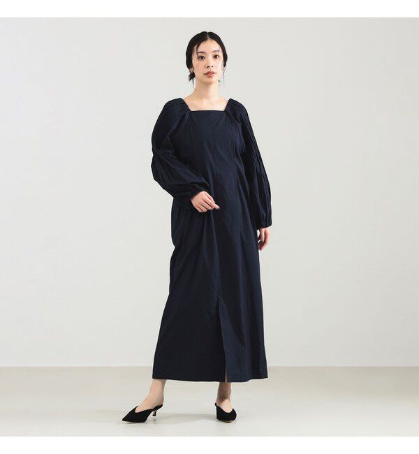 Demi-Luxe BEAMS 「ne Quittez pas / ポプリン タック ロングスリーブ ワンピース」|ワンピース|