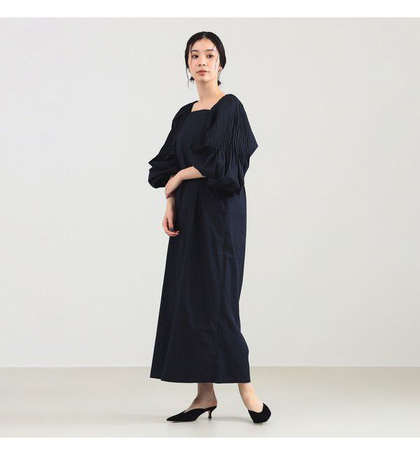 Demi-Luxe BEAMS 「ne Quittez pas / ポプリン タック ロングスリーブ ワンピース」|ワンピース|