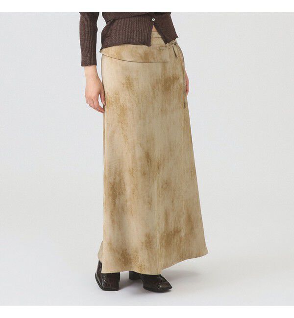 Ray BEAMS 「RBS / サテン プリント ベルベット スカート」|スカート|