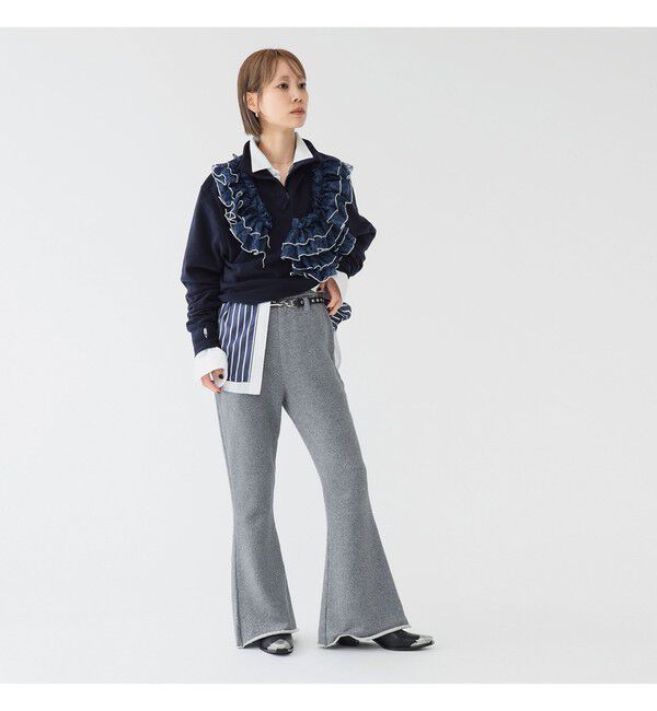 BEAMSBOY「maturely / グリッター ジッパー パンツ」|チノ|