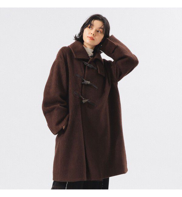 BEAMSBOY「maturely / シャギー ヘリンボーン ダッフルコート」|ダッフルコート|BROWN