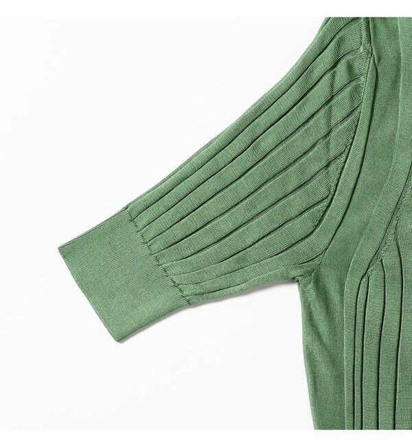 Demi-Luxe BEAMS 「【別注】SLOANE / 18ゲージ シルク リブ ハーフスリーブ」|ニット・セーター|