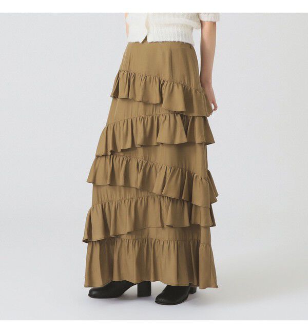 Ray BEAMS 「アシンメトリー フリル ティアード スカート」|スカート|