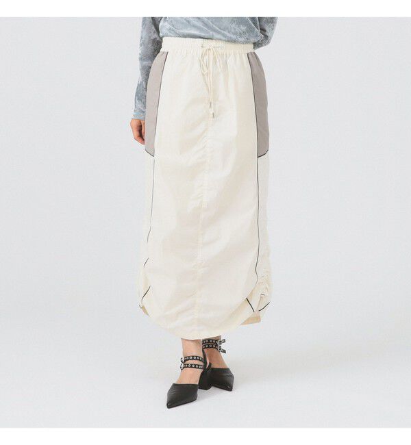 Ray BEAMS 「レース キリカエ トラック スカート」|スカート|