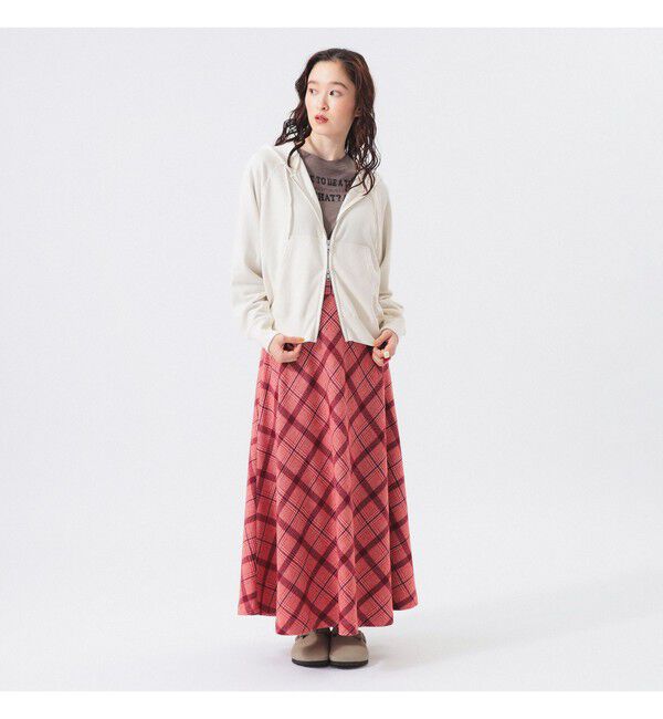 BEAMSBOY「チェック ロング Aライン スカート」|スカート|