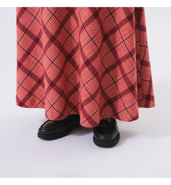 BEAMSBOY「チェック ロング Aライン スカート」|スカート|