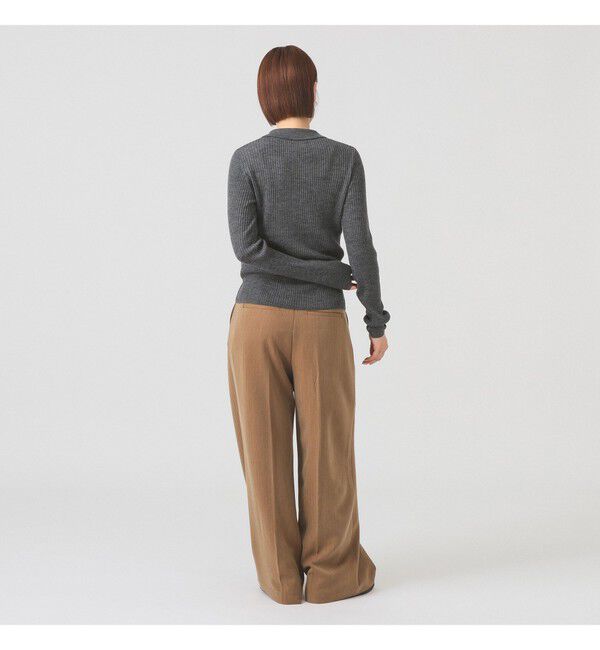 Ray BEAMS 「ヘリンボーン ハイウエスト ワイド パンツ」|チノ|