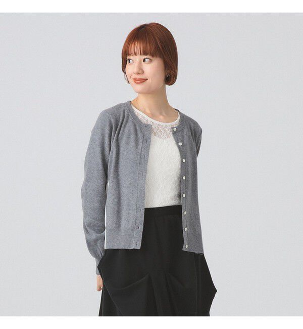 Ray BEAMS 「異素材 キリカエ カーディガン」|カーディガン|