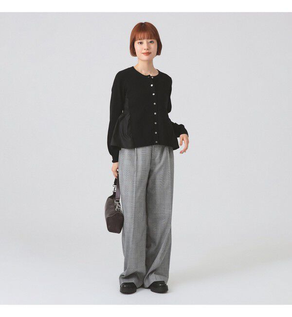 Ray BEAMS 「異素材 キリカエ カーディガン」|カーディガン|