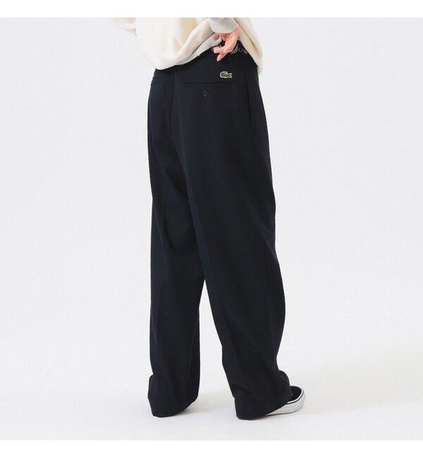 BEAMSBOY「【別注】LACOSTE / ワイド パンツ」|チノ|NAVY