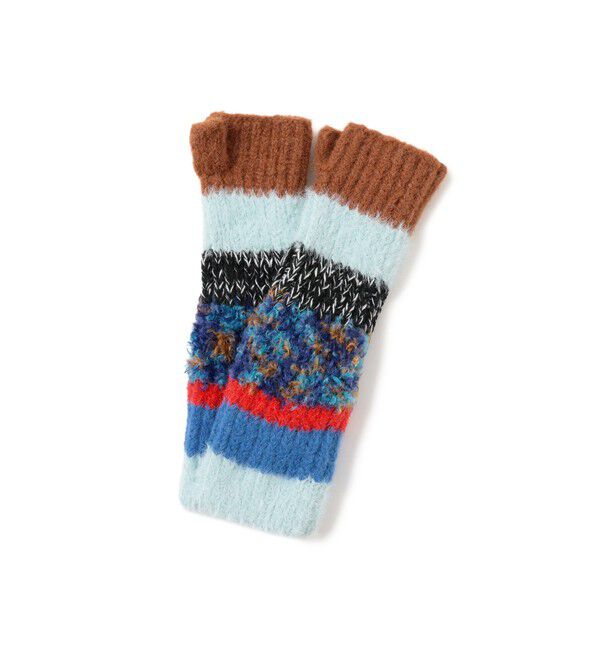 Ray BEAMS 「ミックス ニット グローブ」|手袋|