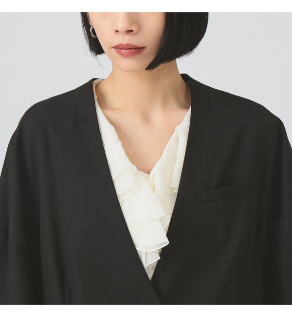 Ray BEAMS 「ノーカラー ビッグ ジャケット」|ノーカラージャケット|