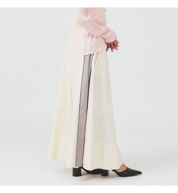 Ray BEAMS 「サイドライン ギャザー スカート」|スカート|OFF_WHITE