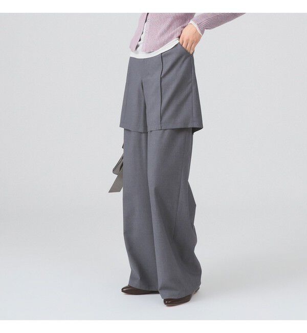 Ray BEAMS 「ハーフ レイヤード パンツ」|チノ|GREY