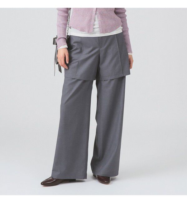 Ray BEAMS 「ハーフ レイヤード パンツ」|チノ|