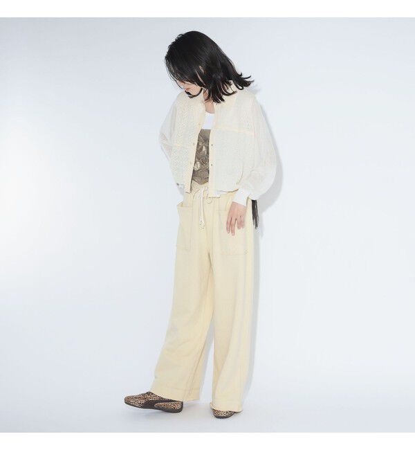 BEAMSBOY「maturely / オープン ワーク レイヤード カーディガン」|ニット・セーター|