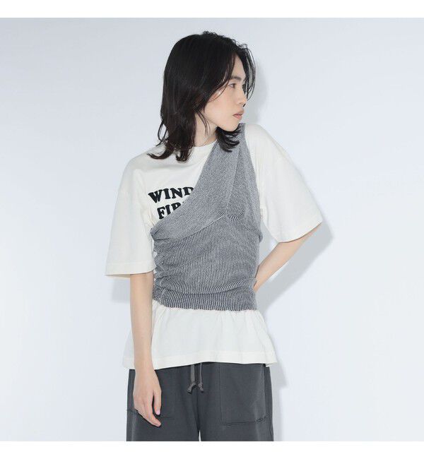 BEAMSBOY「maturely / プレーティング ワンショルダー ベスト」|ベスト・ジレ|