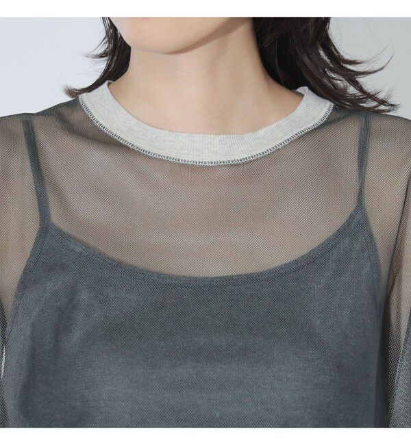 BEAMSBOY「maturely / シャンブレー チュール ノースリーブ」|Tシャツ・カットソー|