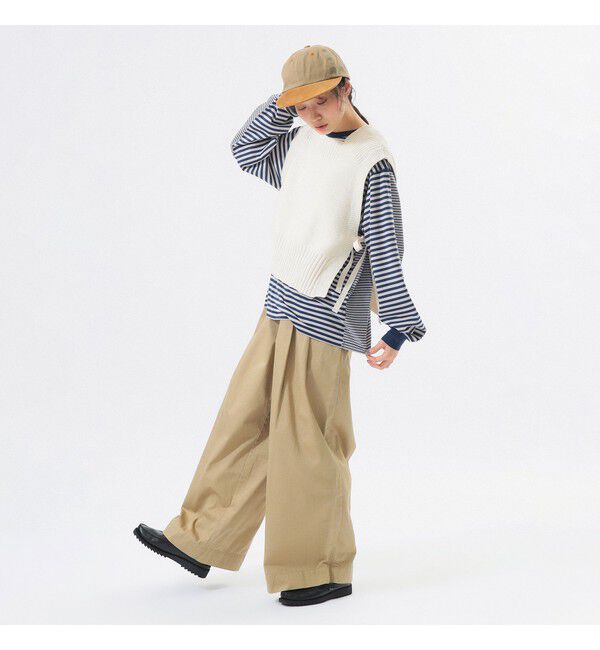 BEAMSBOY「サイド リボン レッドクロス ベスト」|ベスト・ジレ|