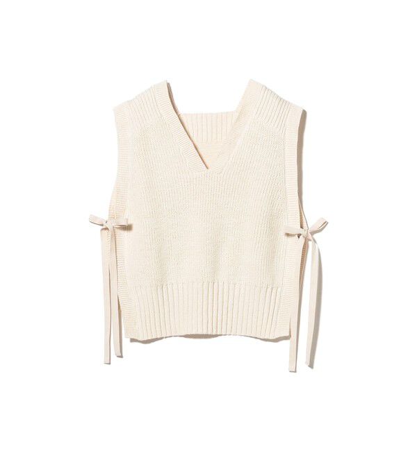 BEAMSBOY「サイド リボン レッドクロス ベスト」|ベスト・ジレ|