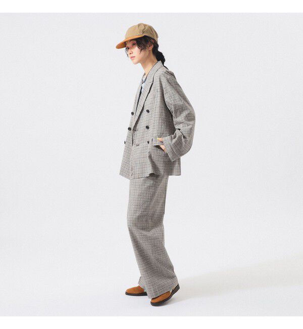 BEAMSBOY「チェック スラックス」|チノ|