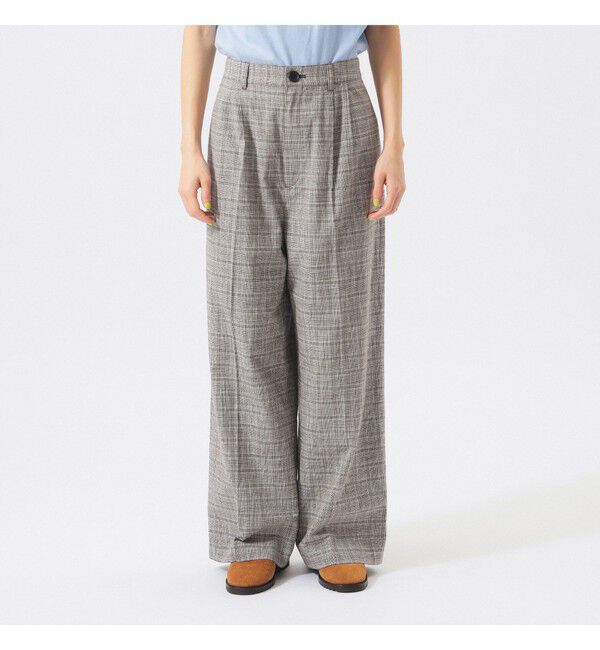 BEAMSBOY「チェック スラックス」|チノ|