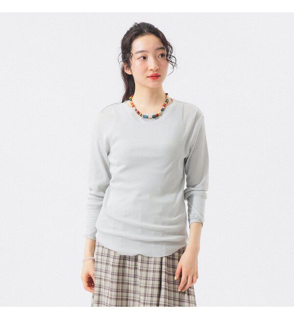 BEAMSBOY「リブ クルー 3/4」|Tシャツ・カットソー|