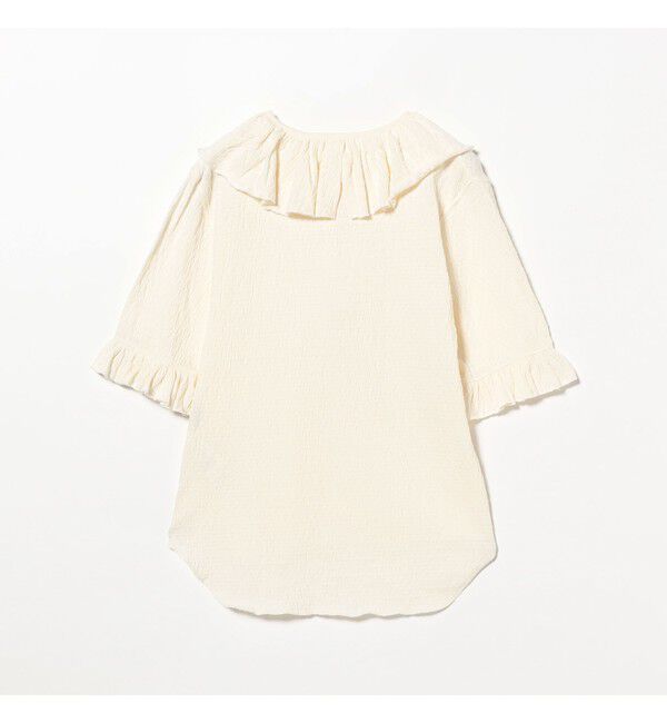 BEAMSBOY「ジャカード フリルギャザー ショートスリーブ」|Tシャツ・カットソー|