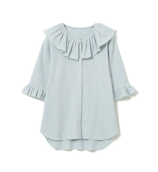 BEAMSBOY「ジャカード フリルギャザー ショートスリーブ」|Tシャツ・カットソー|