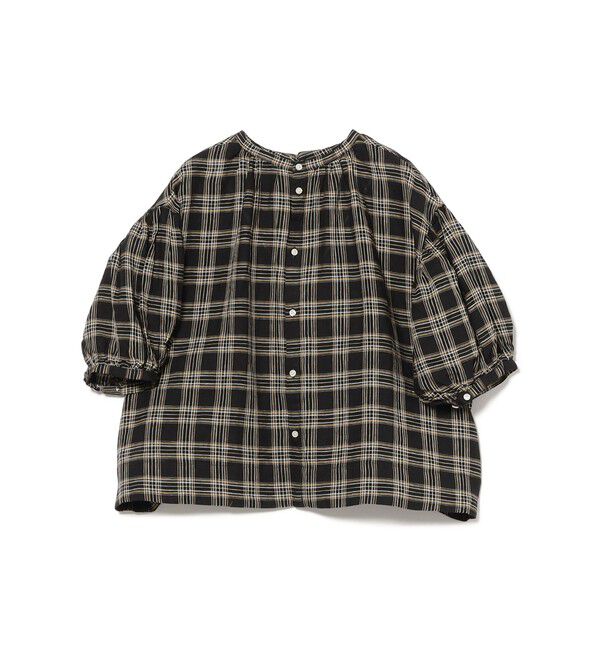 BEAMSBOY「リネン チェック スモック シャツ」|シャツ・ブラウス|