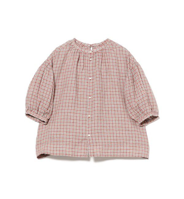 BEAMSBOY「リネン チェック スモック シャツ」|シャツ・ブラウス|