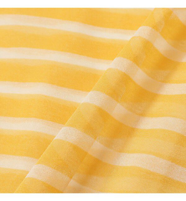 Ray BEAMS 「ORCIVAL / シースルー ボーダー ロングスリーブ カットソー」|Tシャツ・カットソー|