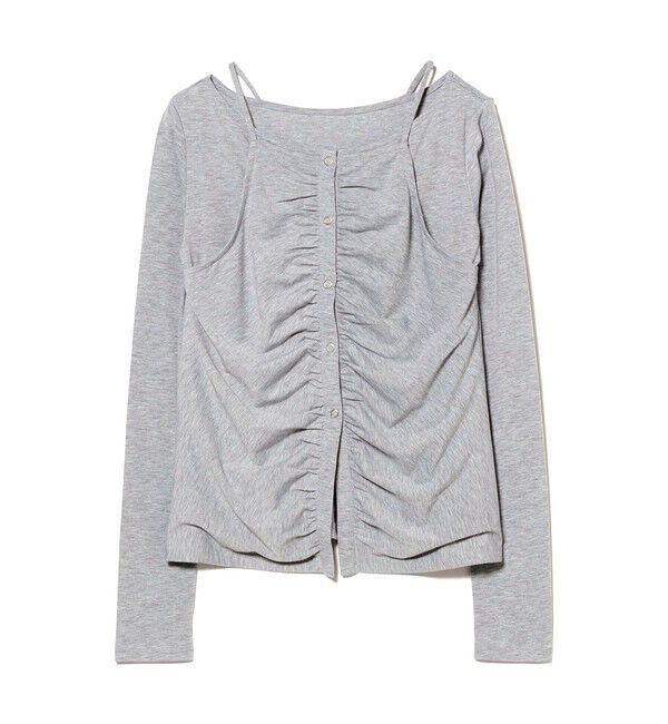 Ray BEAMS 「キャミソール レイヤード ギャザー Tシャツ」|Tシャツ・カットソー|