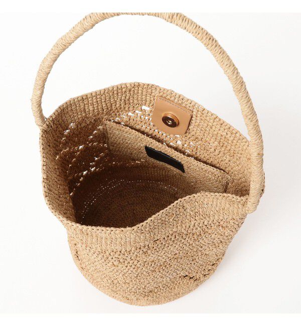 Demi-Luxe BEAMS 「MIORA / ラフィア 編み柄 バケツバッグ」|トートバッグ|