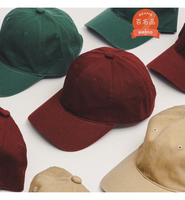 BEAMS「BEAMS / ベーシック ベースボール キャップ」|ハット|BURGANDY