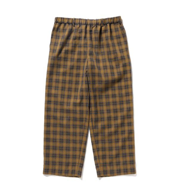 BEAMS「ブークレ チェック イージーパンツ」|チノ|CAMEL
