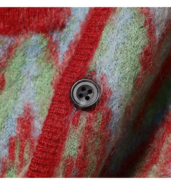 BEAMS PLUS「Cardigan Double Jacquard Chevron Pattern」|ニット・セーター|