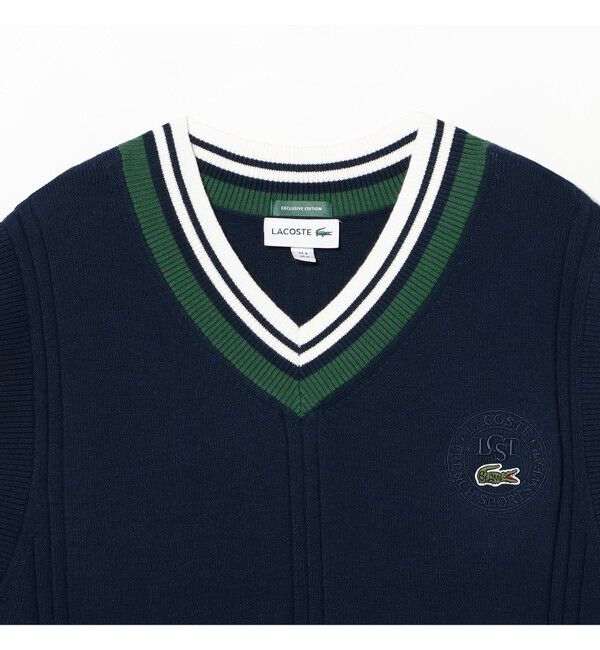 BEAMS「【別注】LACOSTE / チルデン ニット ベスト」|ニット・セーター|