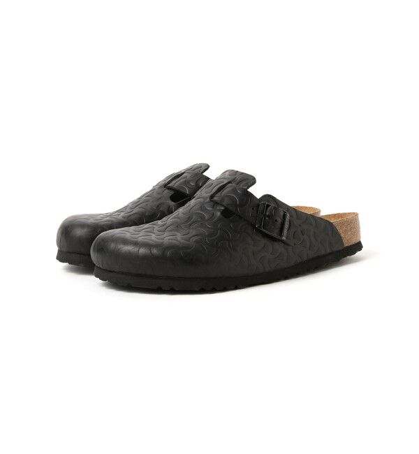 BEAMS「【別注】BIRKENSTOCK / BOSTON &ldquo;BONE PATTERN&rdquo; Smooth BLACK」|サンダル|