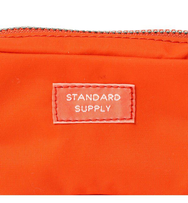 BEAMS「【別注】STANDARD SUPPLY / スクエアチャームポーチ "BEAMS ORANGE"」|ポーチ|