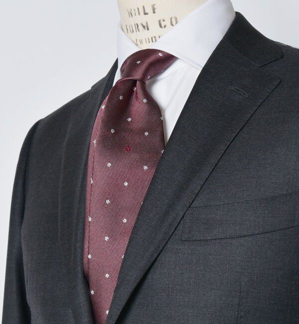 SHIPS「SHIPS: ワンポイント フラワー コモン ネクタイ」|ネクタイ・蝶ネクタイ|ワインレッド