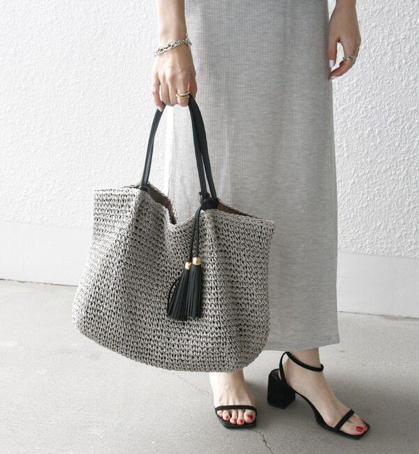 SHIPS any「《一部追加予約》【WEB限定】SHIPS any: コマアミ トート」|トートバッグ|ライトグレー